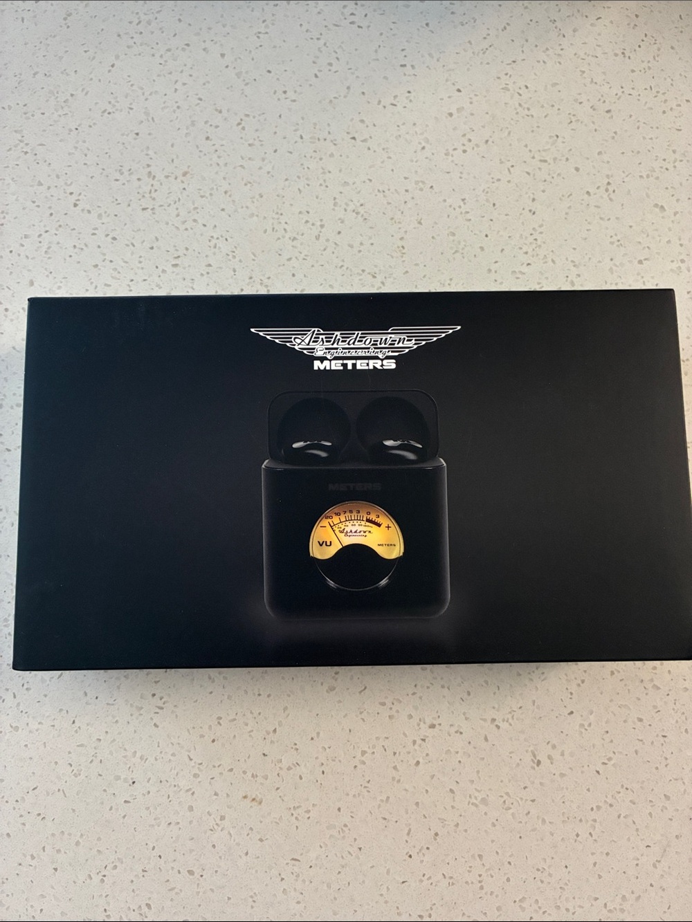 Meters/2 Wireless Earbuds in Black with Gold VU Dial